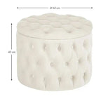 Rund Sittpuff i Sammet – Fotpall & Sittpall