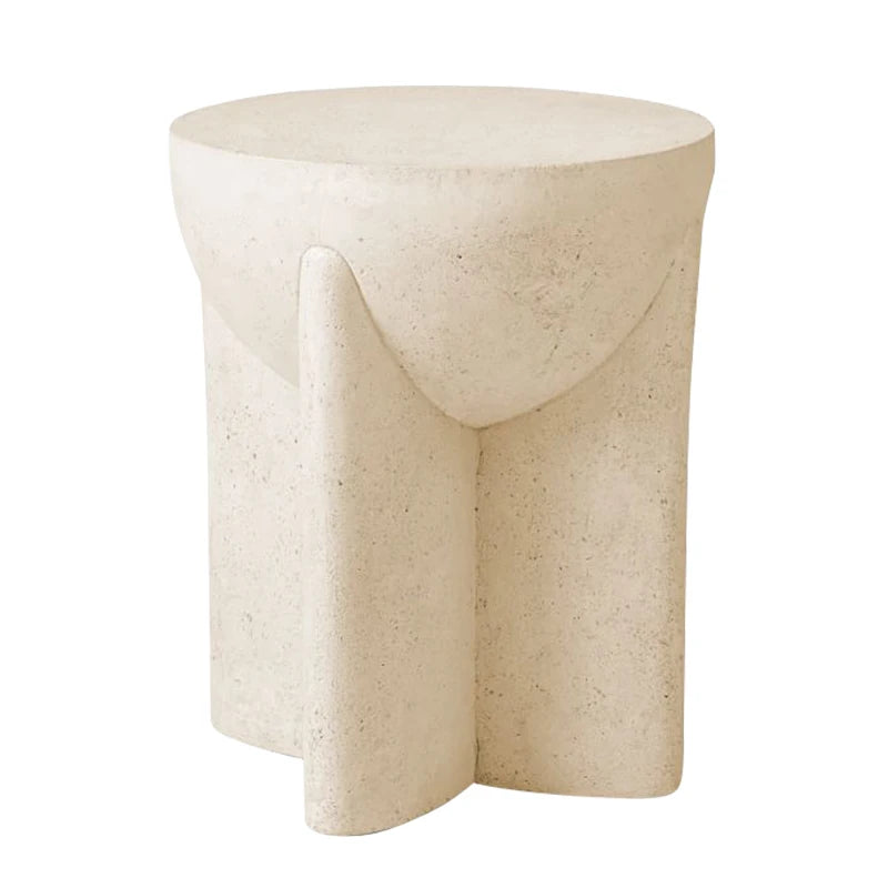 Runt Sidobord Caféstil – Cream, Utomhus & Hem