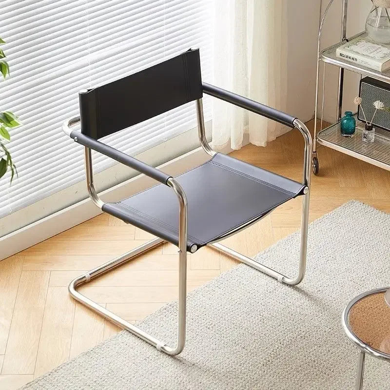 Loungestol i Bauhaus-stil – Krom & Läder