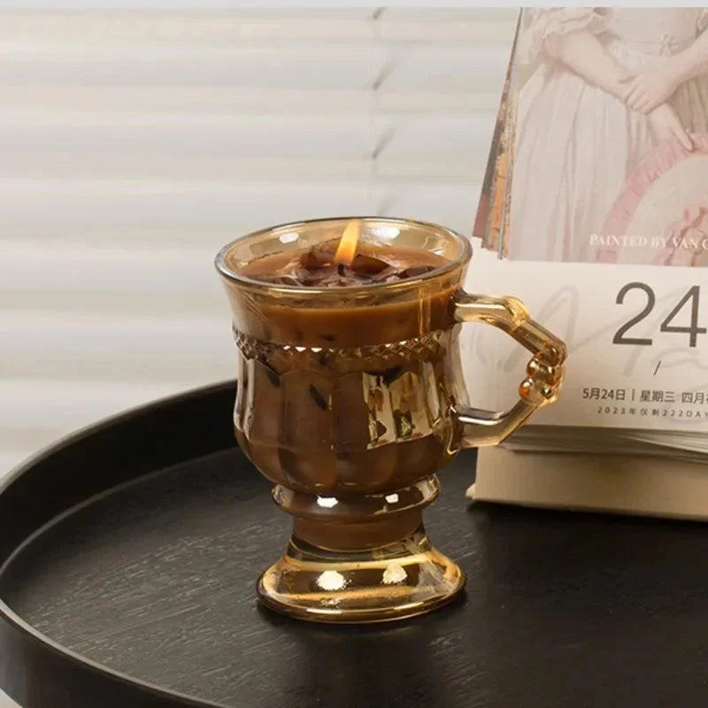 Iced Americano Kaffe Doftljus Glas – Nischpresent Kaffeälskare