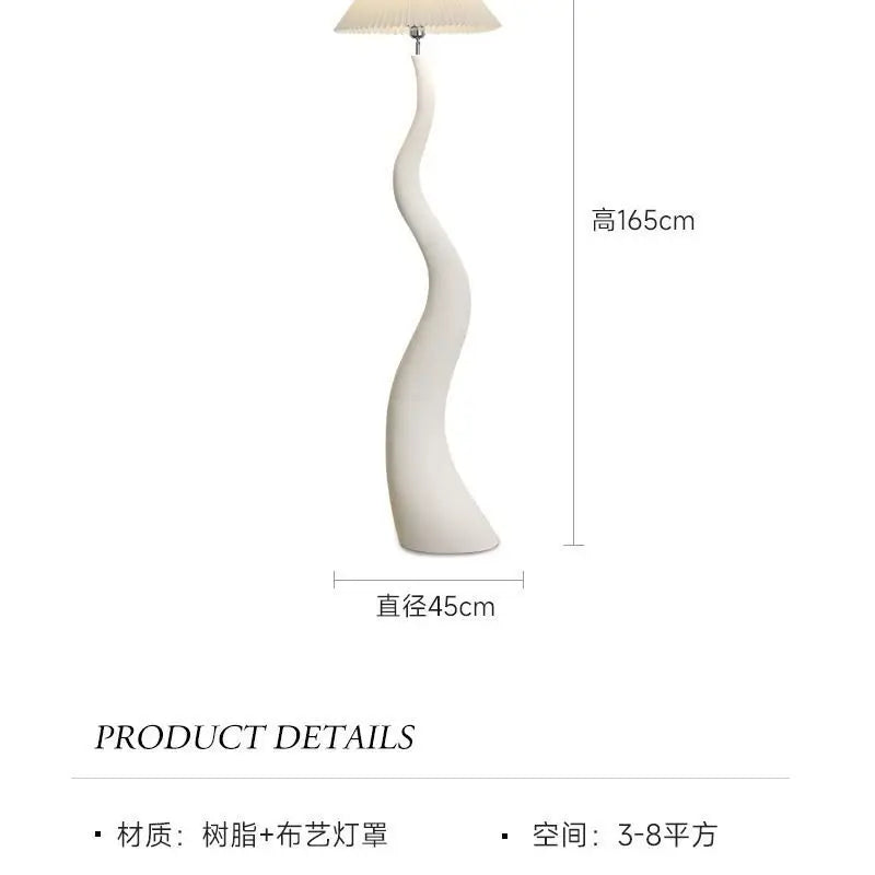 Modern Minimalist Plisserad Golvlampa – Sovrum, Studierum & Soffa