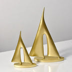 Minimalistisk Segelbåts Ornament Resin – Nisch Lyckosymbol Vardagsrum