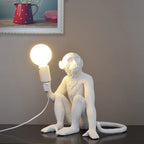 Nordisk Apa Vägglampa Resin – Kreativ Djurlampsskylt Barnrum & Restaurant