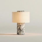 Marmor Bordslampa Touch – Cylinder Vittyg