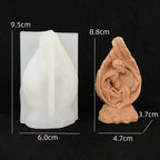 Påskformad Doftljussilikonform – Jesus & Kanin Resin Gjutform Hantverk