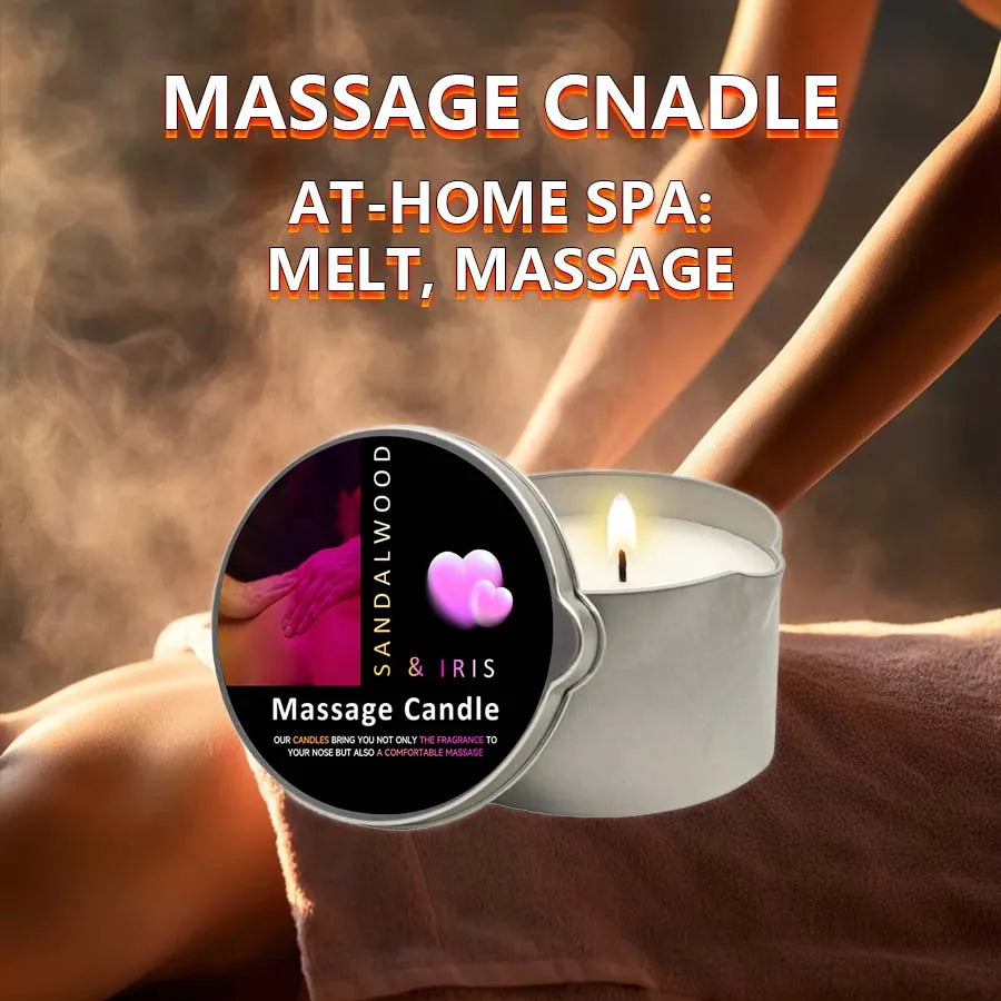 Massageolja Doftljus Amber & Vanilj 60ml – Sojvax Fuktgivande Jul Present