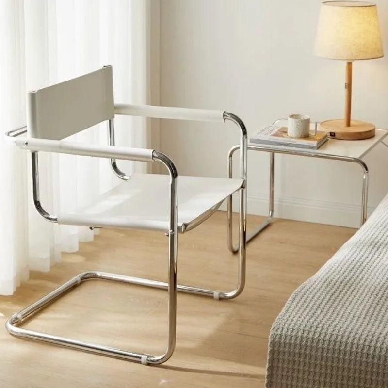 Loungestol i Bauhaus-stil – Krom & Läder