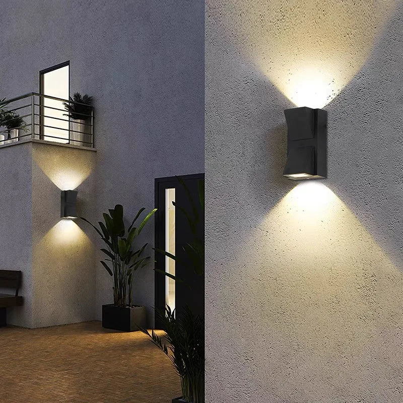 LED Kubform Vägglampa IP65 – Upp & Ner Trädgård