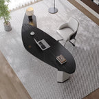 Justerbart L-Skrivbord – Hyllor & Display