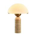 Nordisk Retro Travertin Bordslampa – Glas Amerikansk