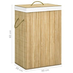Bambu Tvättkorg 72 L 2 Sektioner – Tvättstuga & Badrum Sortering
