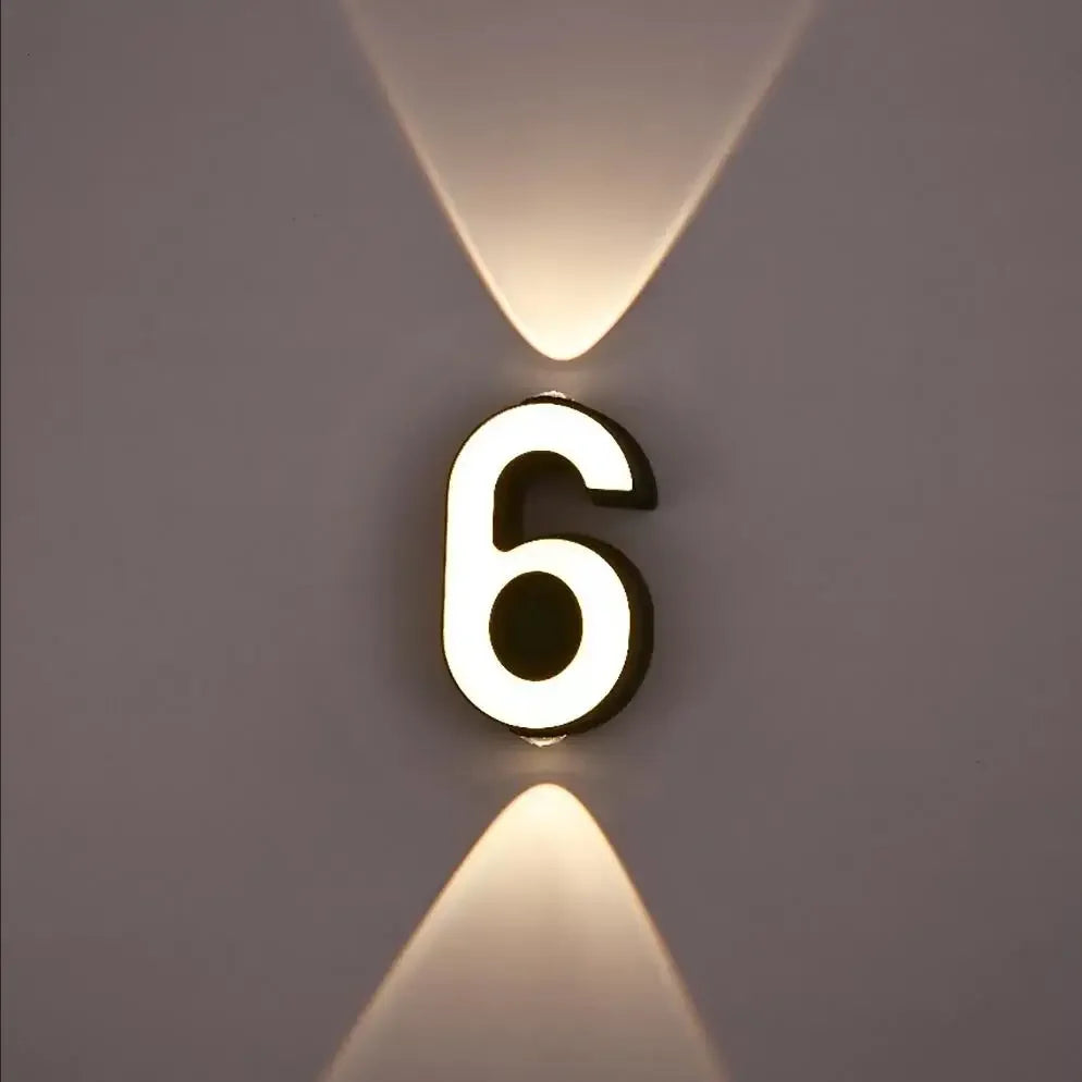 LED Vägglampa Siffra 7W IP65 – Aluminium Minimalism