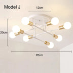 Nordisk Minimalist Hänglampa LED – Svart & Guld
