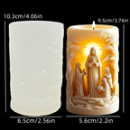 Påskformad Doftljussilikonform – Jesus & Kanin Resin Gjutform Hantverk