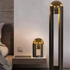 Modern Lyxig LED Golvlampa Mässing – Glasglob