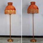 Sammet Tofsgolvlampa – Lyxig Handgjord Retro