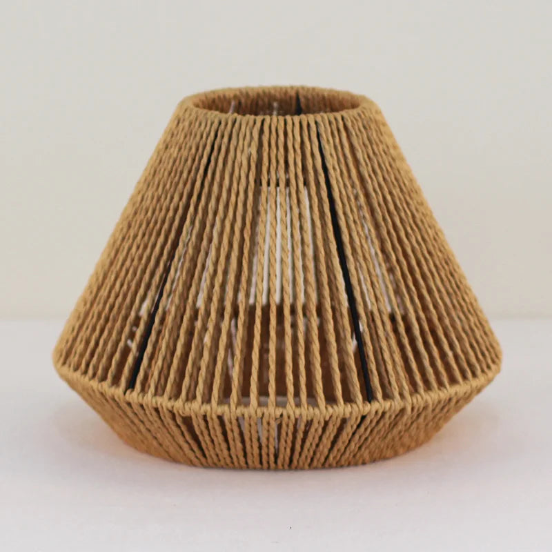 Handflätad Retro Papperslampskärm – Rattan Hänglampa Kafé & Hotell