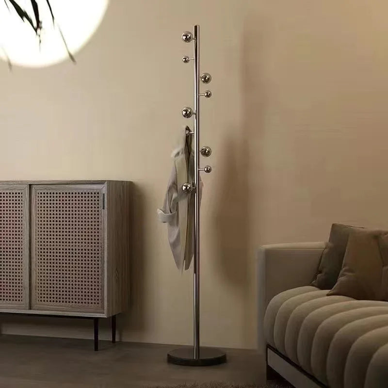 Rostfritt Stål Fristående Kappstell 8 Krokar – Heavy Duty Hall, Sovrum & Kontor