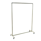 Guld Klädstell 45 kg Rullande 120×40×160 cm – 4 Bromsbara Hjul Butik & Sovrum