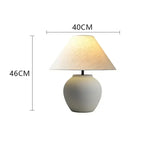 Japansk Kruka Bordslampa Keramik Wabi-Sabi – Handgjord Sovrum & Vardagsrum