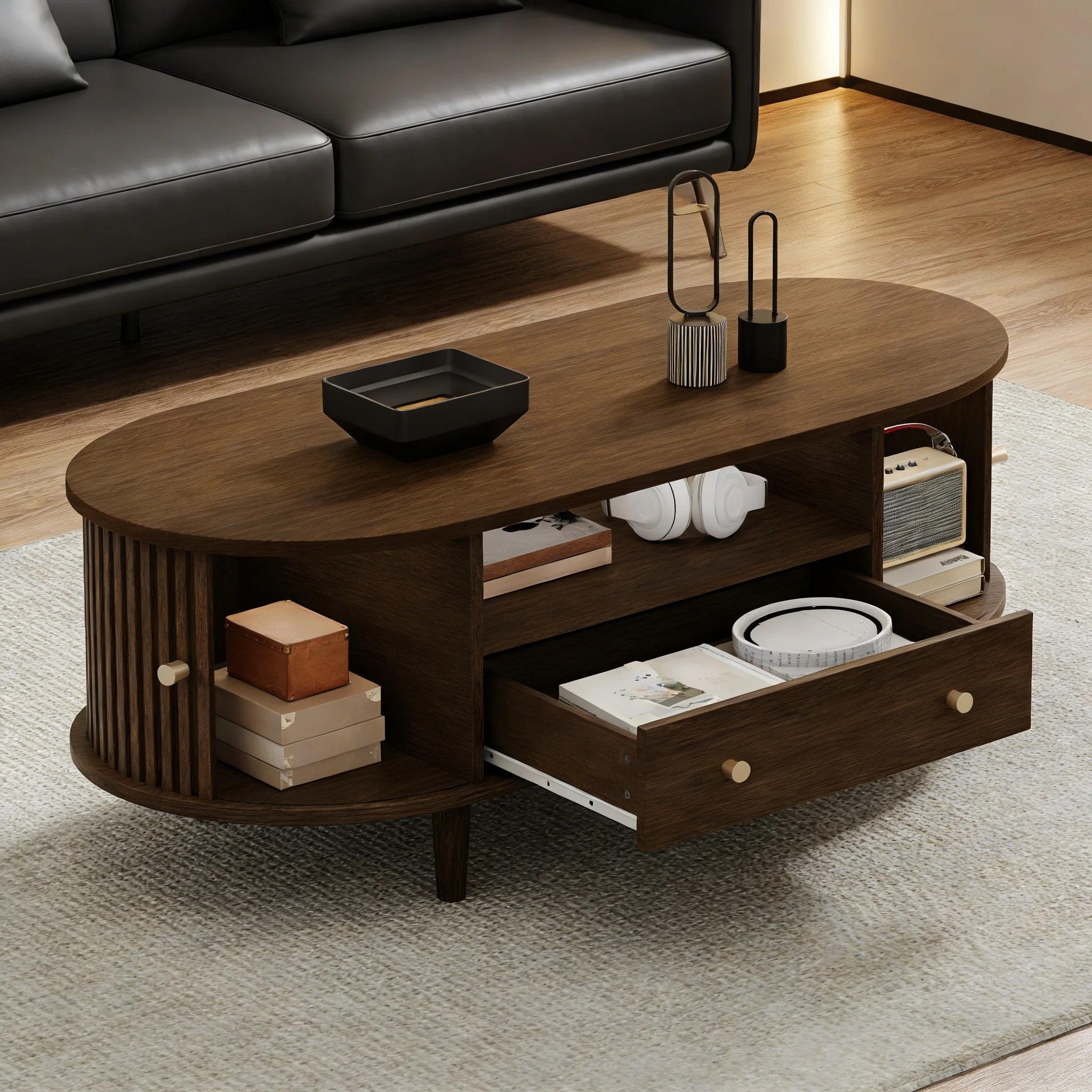 Soffbord 100x50 cm – Lådor & Skjutdörr