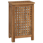 Tvättkorg Massivt Teak 35×25×60 cm – Naturlig Rustik Badrum & Sovrum