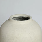 Rund Betongplanteringskruka Vit 30×51 cm – Handgjord Rustik Trädgård & Hem