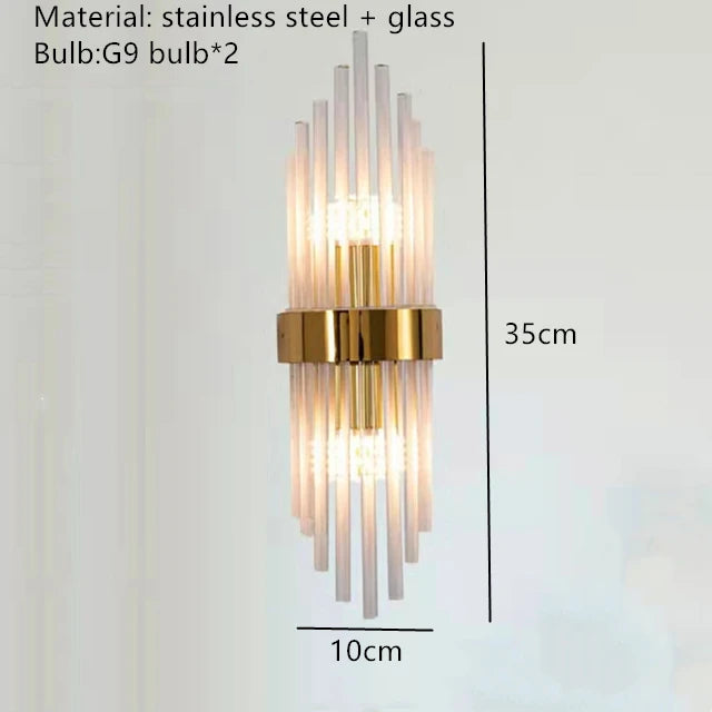 Ljuslyx Guld LED Vägglampa – Vardagsrum & Trappa