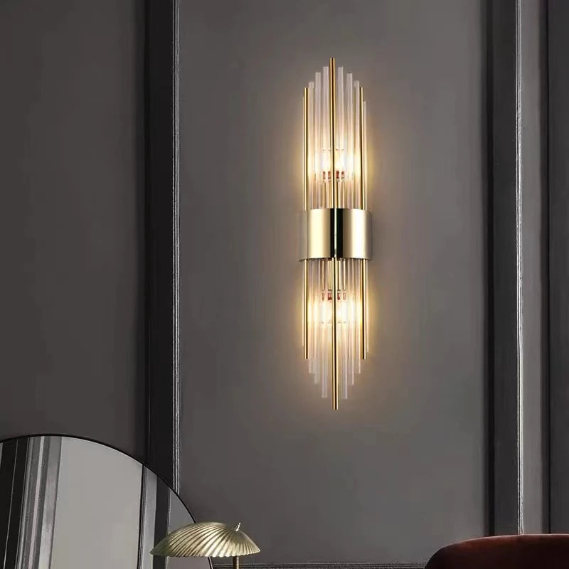 Ljuslyx Guld LED Vägglampa – Vardagsrum & Trappa