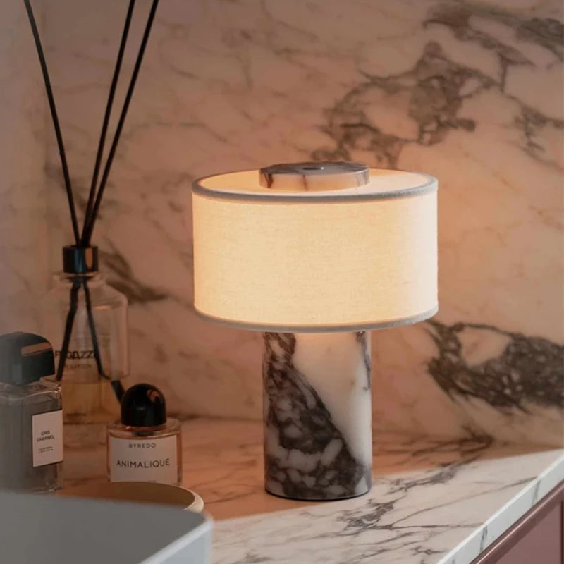Lyxig Marmor Bordslampa Touch – Portabel Dimbar