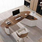 Justerbart L-Skrivbord – Hyllor & Display
