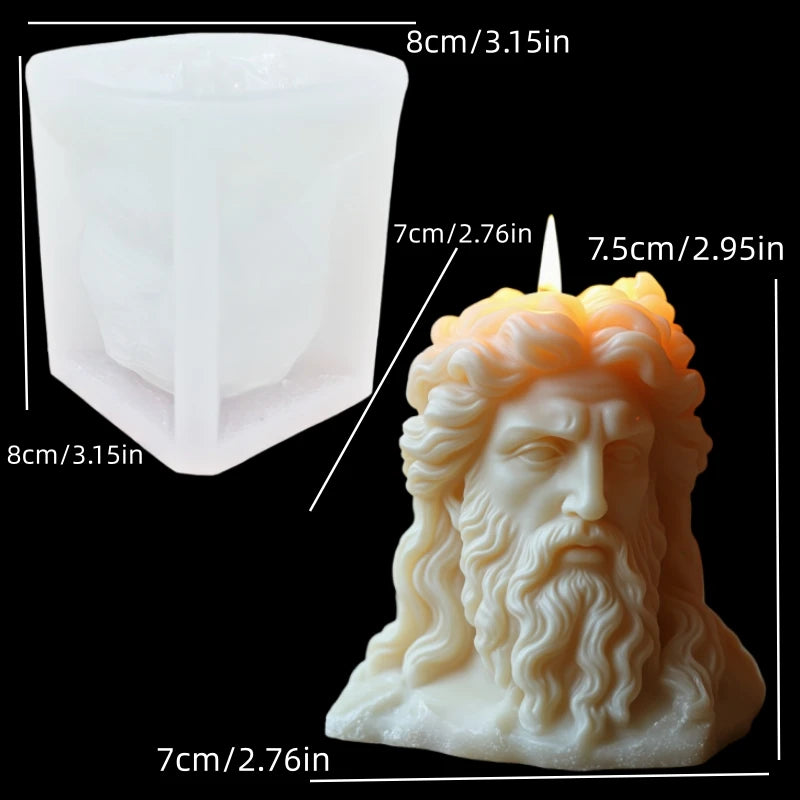 Påskformad Doftljussilikonform – Jesus & Kanin Resin Gjutform Hantverk