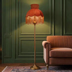 Sammet Tofsgolvlampa – Lyxig Handgjord Retro