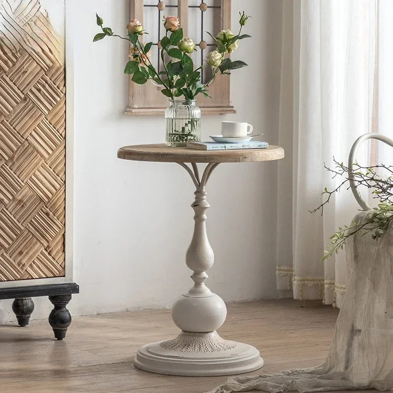 Litet Soffbord Vintage – Runt Trä