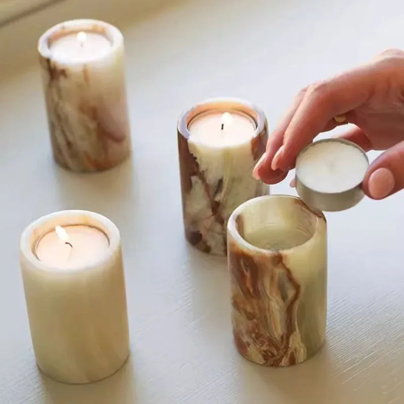 100% Naturlig Marmor Ljusstake – Romantisk Designer Hotell & Restaurant