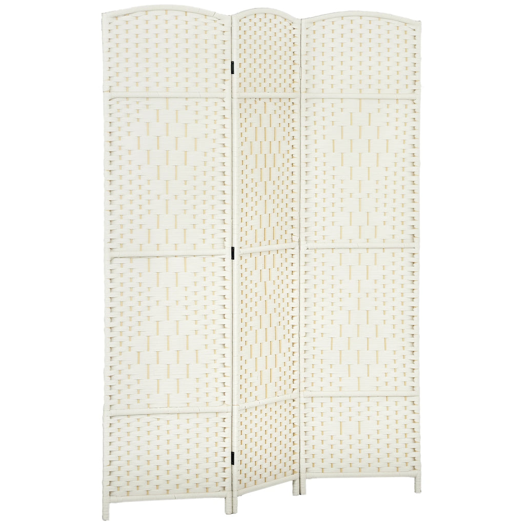 Trä Rumsavdelare 3 Paneler 135×180 cm Vit – Vikbar Skärm Sovrum & Vardagsrum