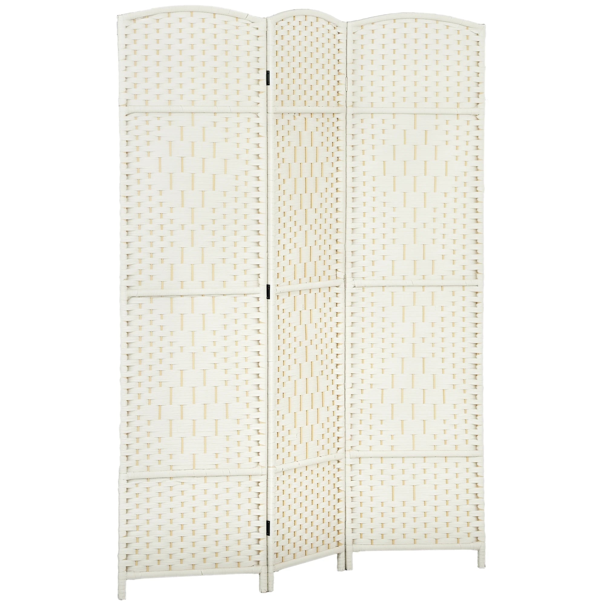 Trä Rumsavdelare 3 Paneler 135×180 cm Vit – Vikbar Skärm Sovrum & Vardagsrum