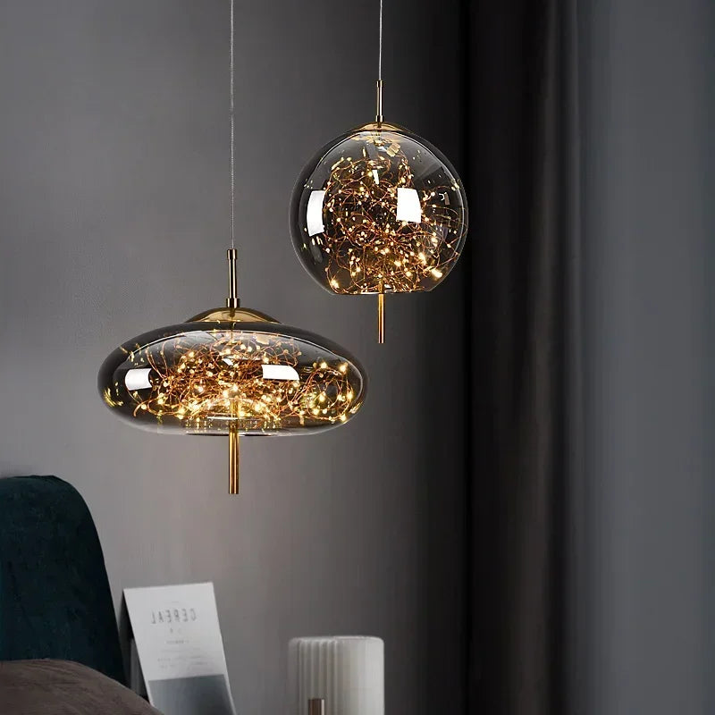 Vintage Glas Hänglampa LED – Restaurant, Bar & Matsal