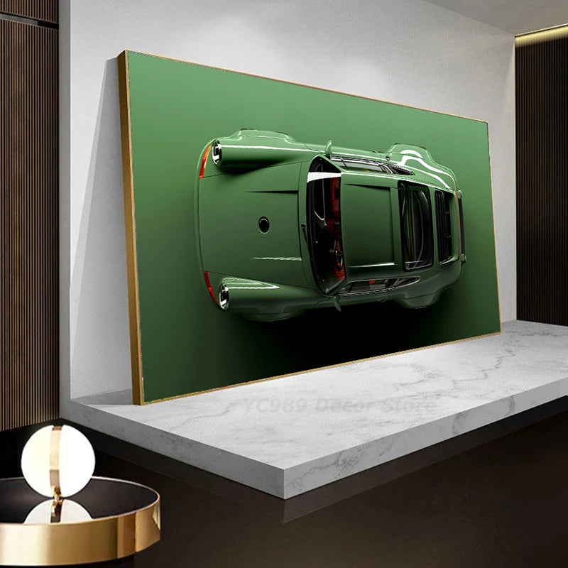 Lyxig Sportbil Canvas Poster Stor – Racing Supercar Väggkonst Kontor & Hem