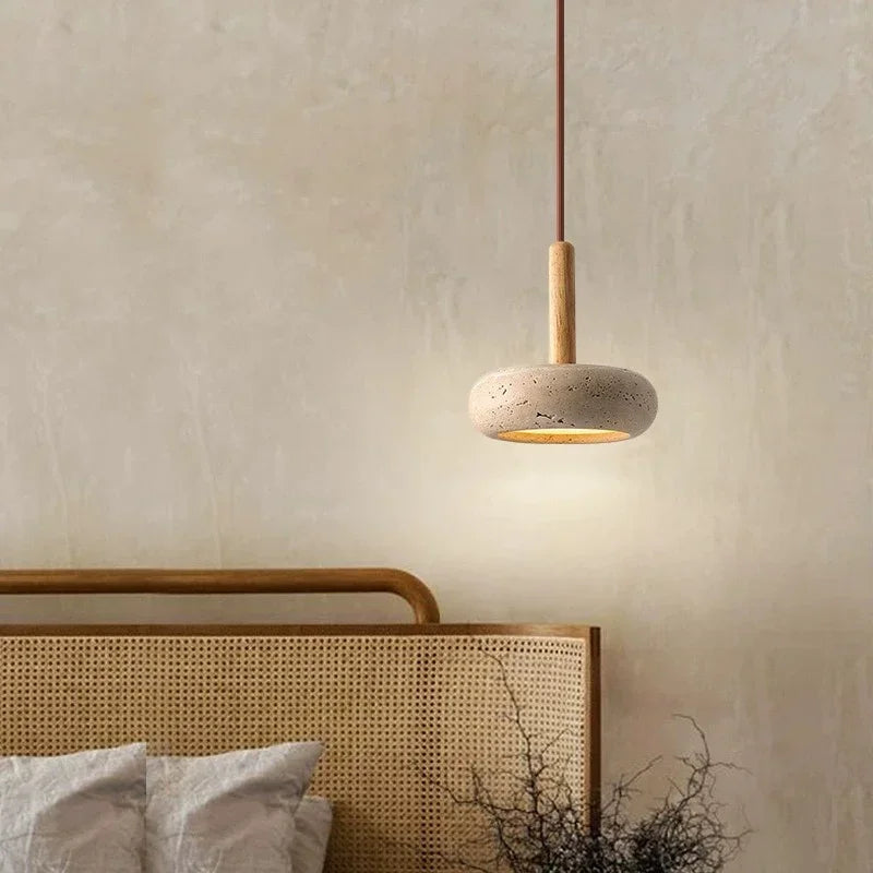Travertin Sängbordslampa Liten – Kreativ Stenslab Sovrum & Vardagsrum