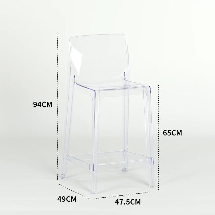Transparent Akryl Barpall – Skandinavisk Stil
