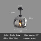 Nordisk Cognac Glas Taklampa LED – Minimalist Vardagsrum