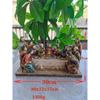 Nattvarden Resin Figursats – Katolsk Religiös Hemdekor Jesus & Lärjungar