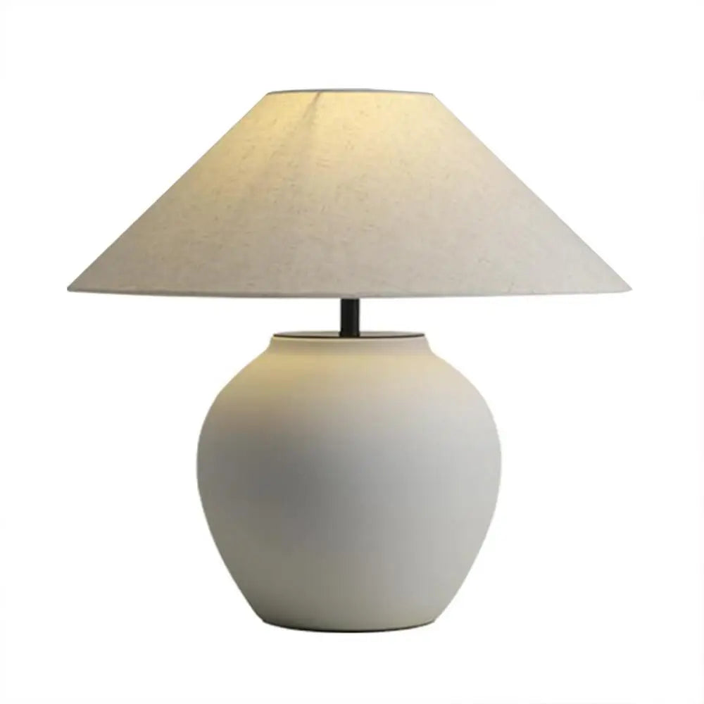 Wabi-Sabi Keramisk Bordslampa Svart – Japansk Retro
