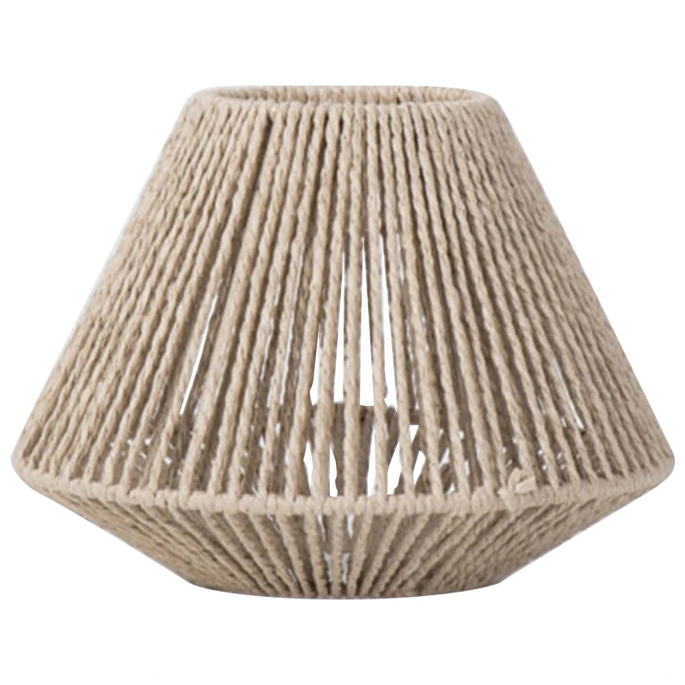 Rattanimitiation Lampskärm Vävd Papperslina – Bords- & Golvlampa