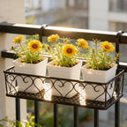 10-Pack Vita Plastblomkrukor 7 cm med Brickor – Sukkulenter & Kontorsodling