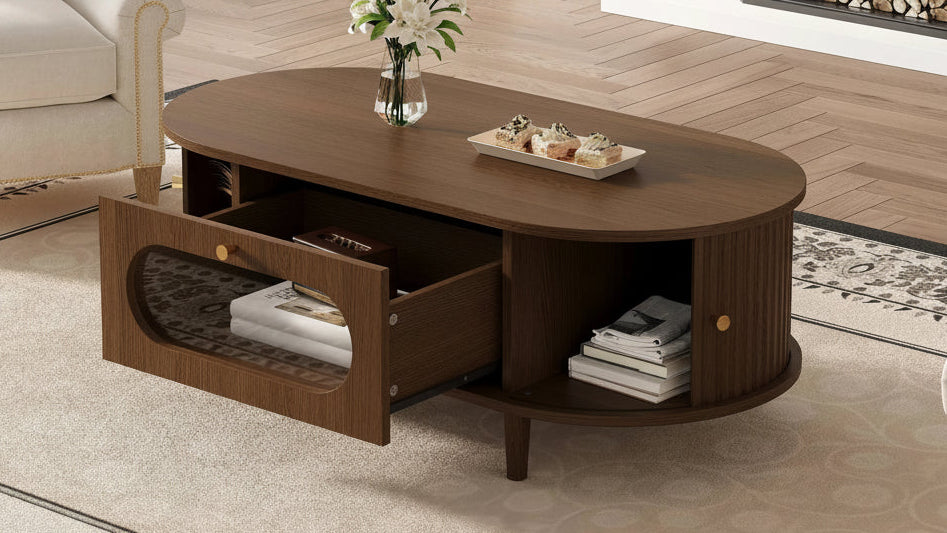 Soffbord 100x50 cm – Lådor & Skjutdörr