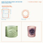 Nicole Ros Skulptur Betong Silikonform – DIY Ljusburk Gips & Jesmonite