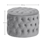 Rund Sittpuff i Sammet – Fotpall & Sittpall