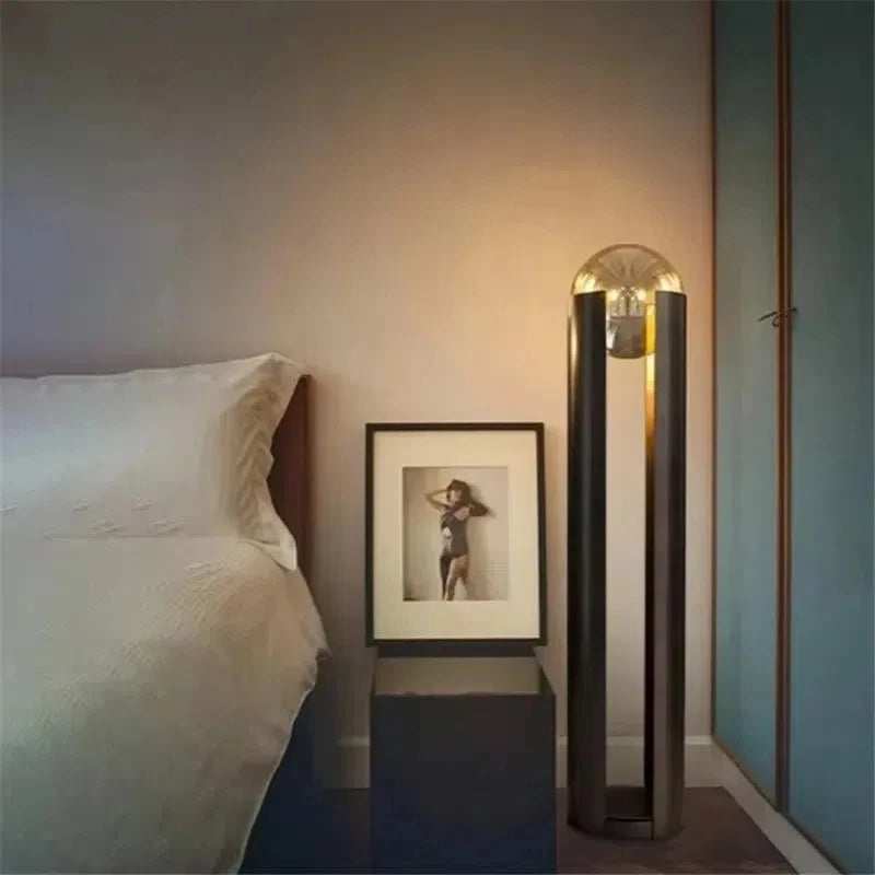 Modern Lyxig LED Golvlampa Mässing – Glasglob